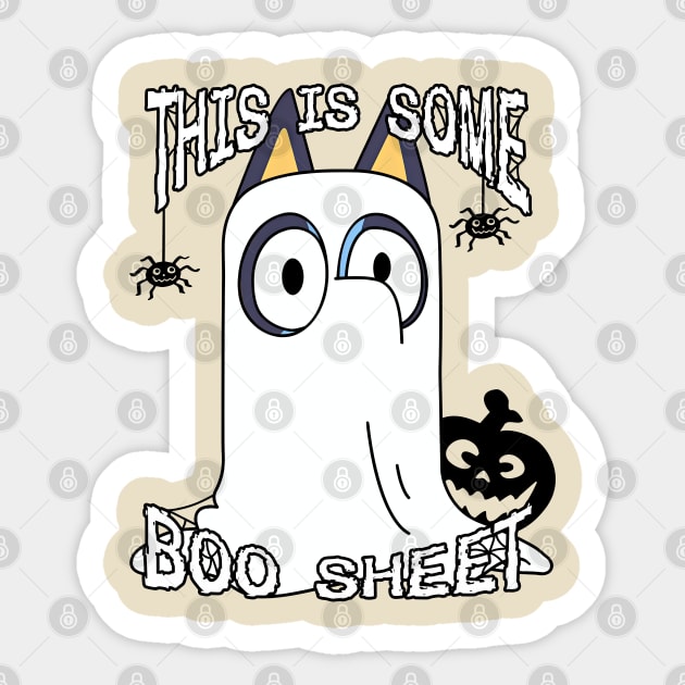 This is Some Boo Sheet Sticker by Karl Doodling